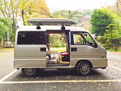 Subaru Classic campervan outside
