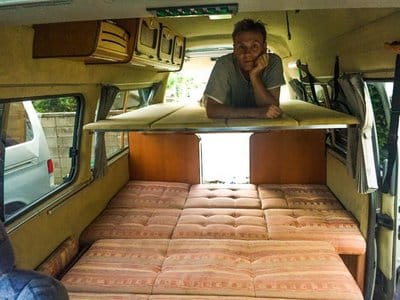 Nissan Caravan Bross campervan upper bed 2