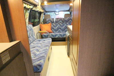 toyota hiace duo campervan bed and pillows