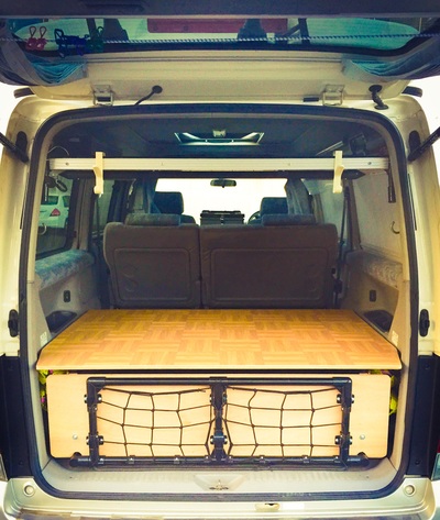 Mazda Bongo campervan storage room
