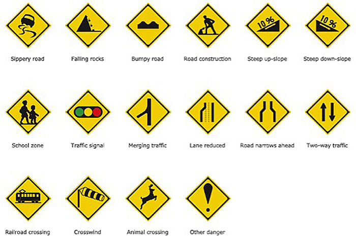 warning road signs in japan