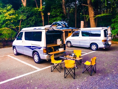 Mazda Bongo campervan picnic table and chairs