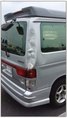 Mazda Bongo damage (back side)