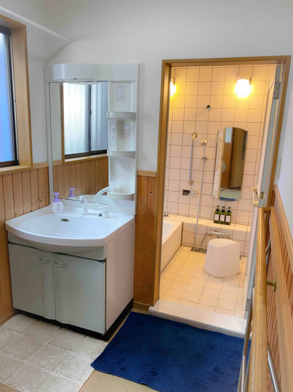 Bathroom with a shower room