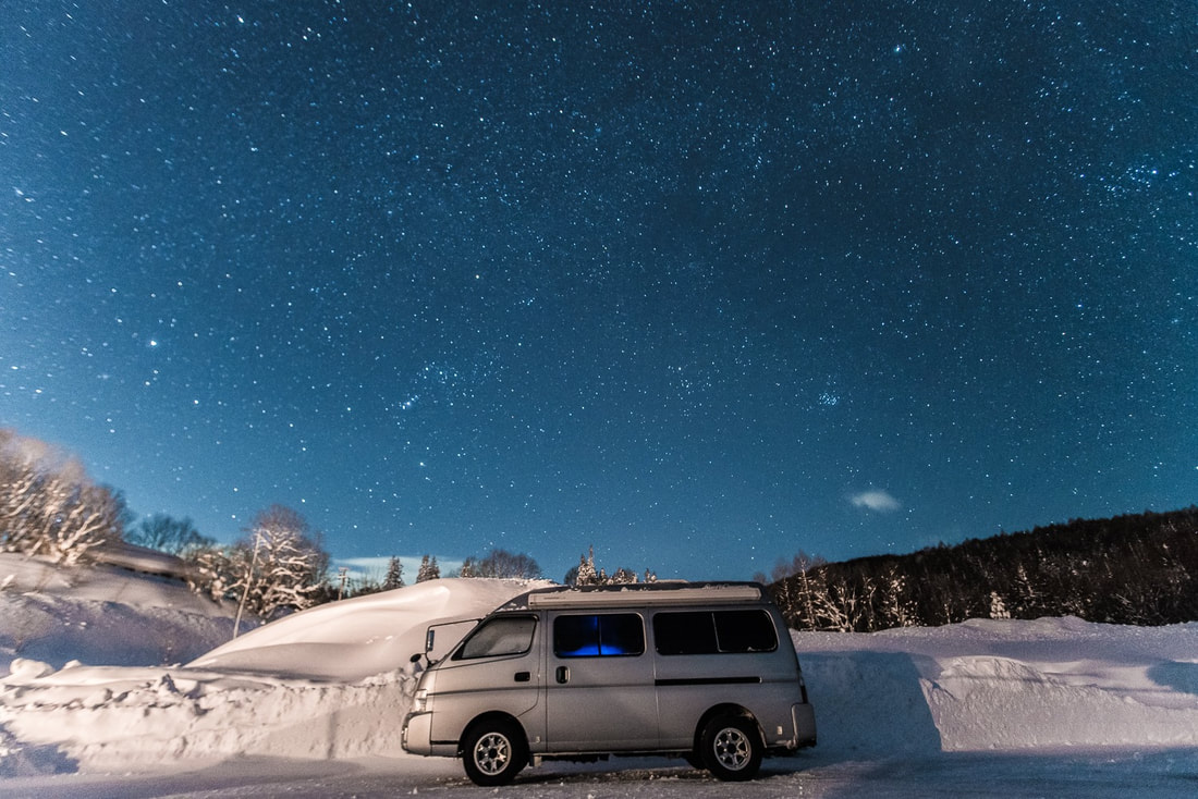 campervan under stars 
