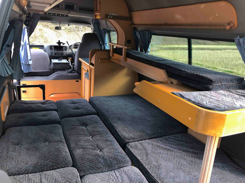 Nissan Craft Camper - bed layout (short shelf version)