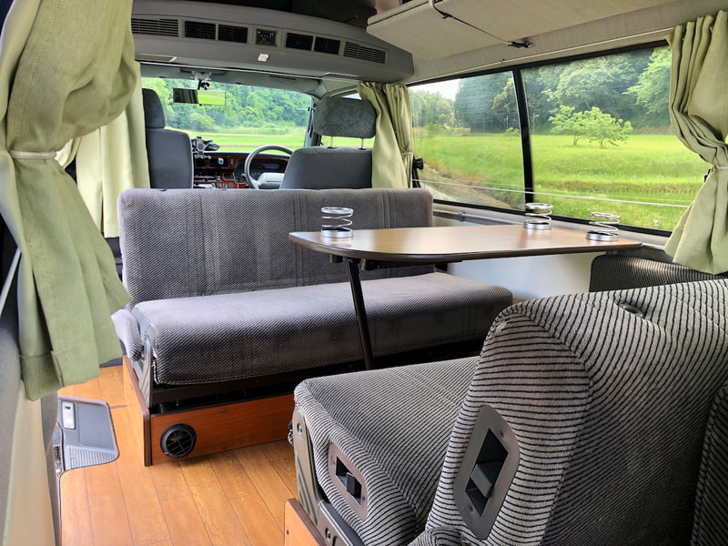 Toyota Hiace Campervan inside table and seats