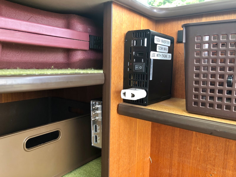 Toyota Hiace Campervan - inverter and chargers